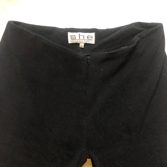 She by Sheri Bodell Vintage Black Front Zip Pants Size 4 - Picture 9 of 10